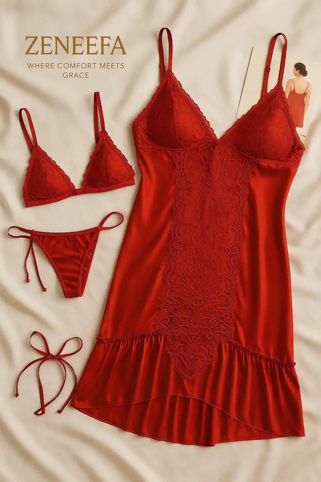 3-Piece Nighty Set – Zeneefa
