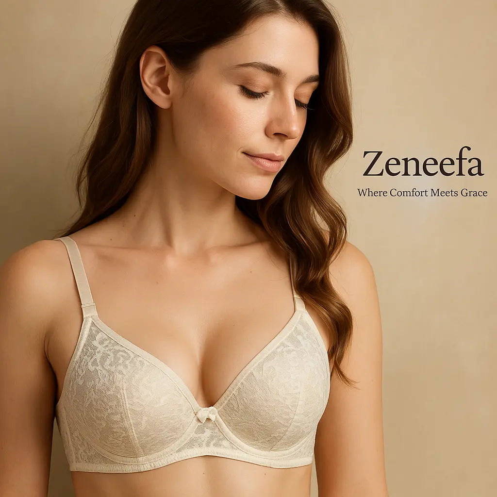 Cotton Net Half Cup Bra – Zeneefa