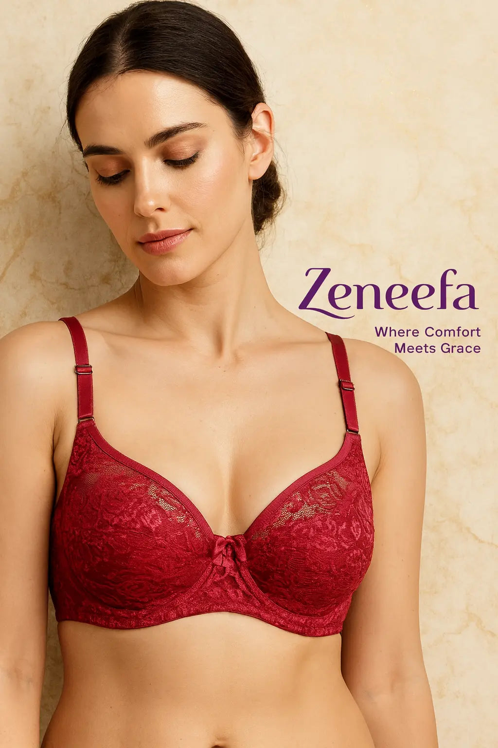 Cotton Net Half Cup Bra – Zeneefa