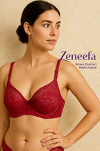 Cotton Net Half Cup Bra – Zeneefa
