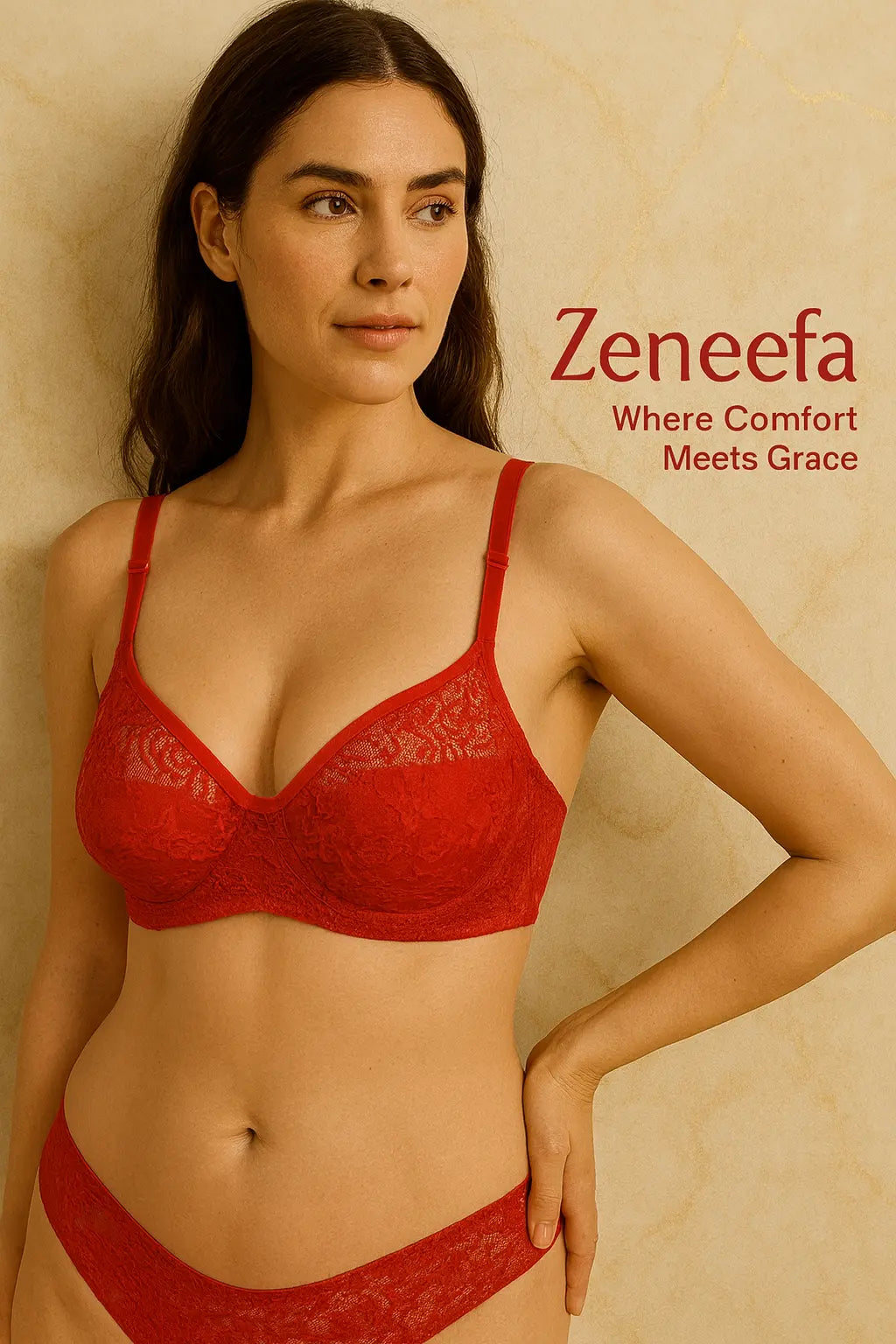 Cotton Net Half Cup Bra – Zeneefa