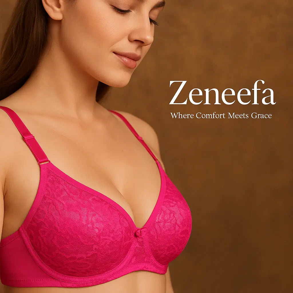 Cotton Net Half Cup Bra – Zeneefa