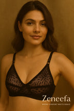 Cotton Net Full Cup Bra – Zeneefa