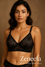 Cotton Net Full Cup Bra – Zeneefa