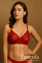 Cotton Net Full Cup Bra – Zeneefa