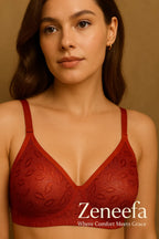 Cotton Net Full Cup Bra – Zeneefa