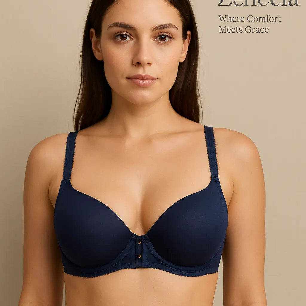 Front Open Padded Half Cup Bra – Zeneefa