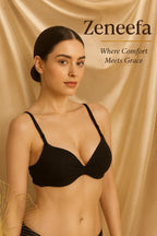 Fancy Plain Half Cup Bra – Zeneefa
