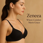 Fancy Plain Half Cup Bra – Zeneefa