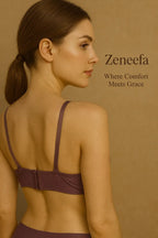 Fancy Plain Half Cup Bra – Zeneefa