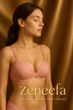Fancy Plain Half Cup Bra – Zeneefa