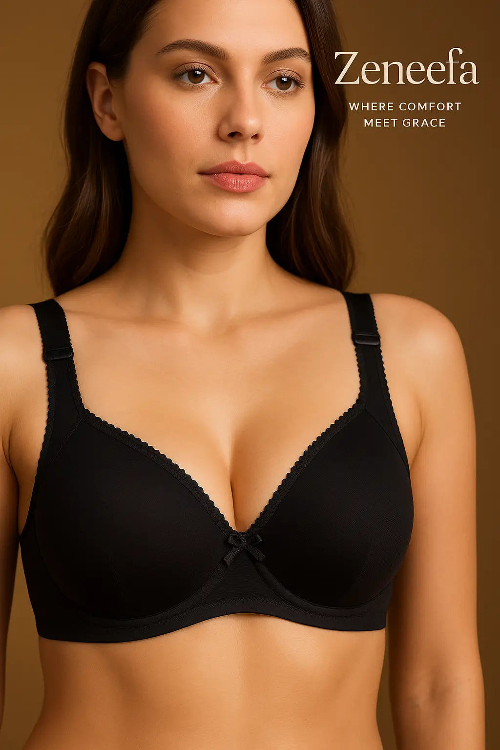 Plain Wide Strap Bra – Zeneefa