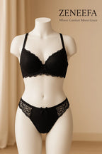 Bra Panty Set Embroidered – Zeneefa