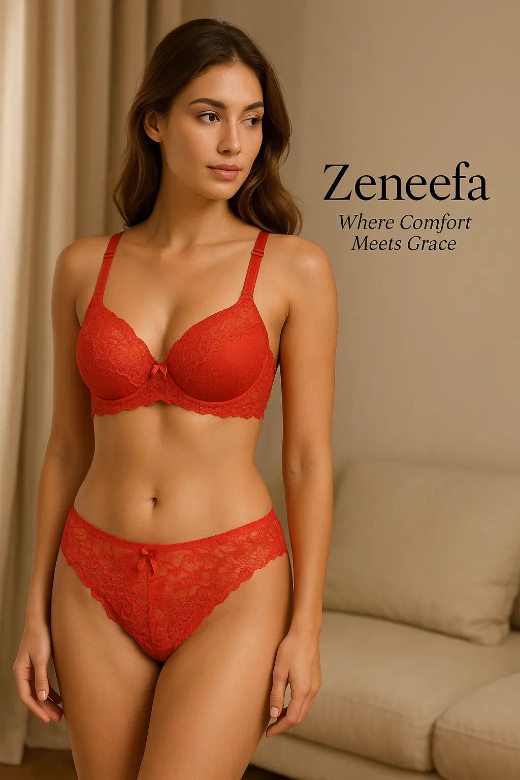 Bra Panty Set Embroidered – Zeneefa