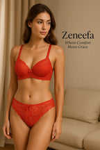Bra Panty Set Embroidered – Zeneefa