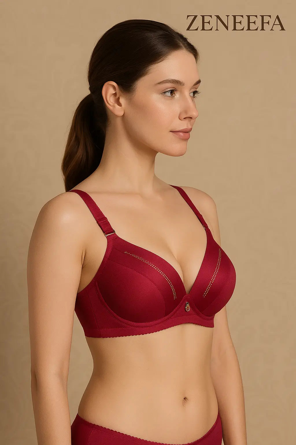 Zeneefa Ultra-Lift Smooth Contour Bra – Premium Full Support for C-Cup Women