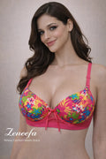 Zeneefa Floral Cotton Bra – Breathable Comfort & Everyday Support