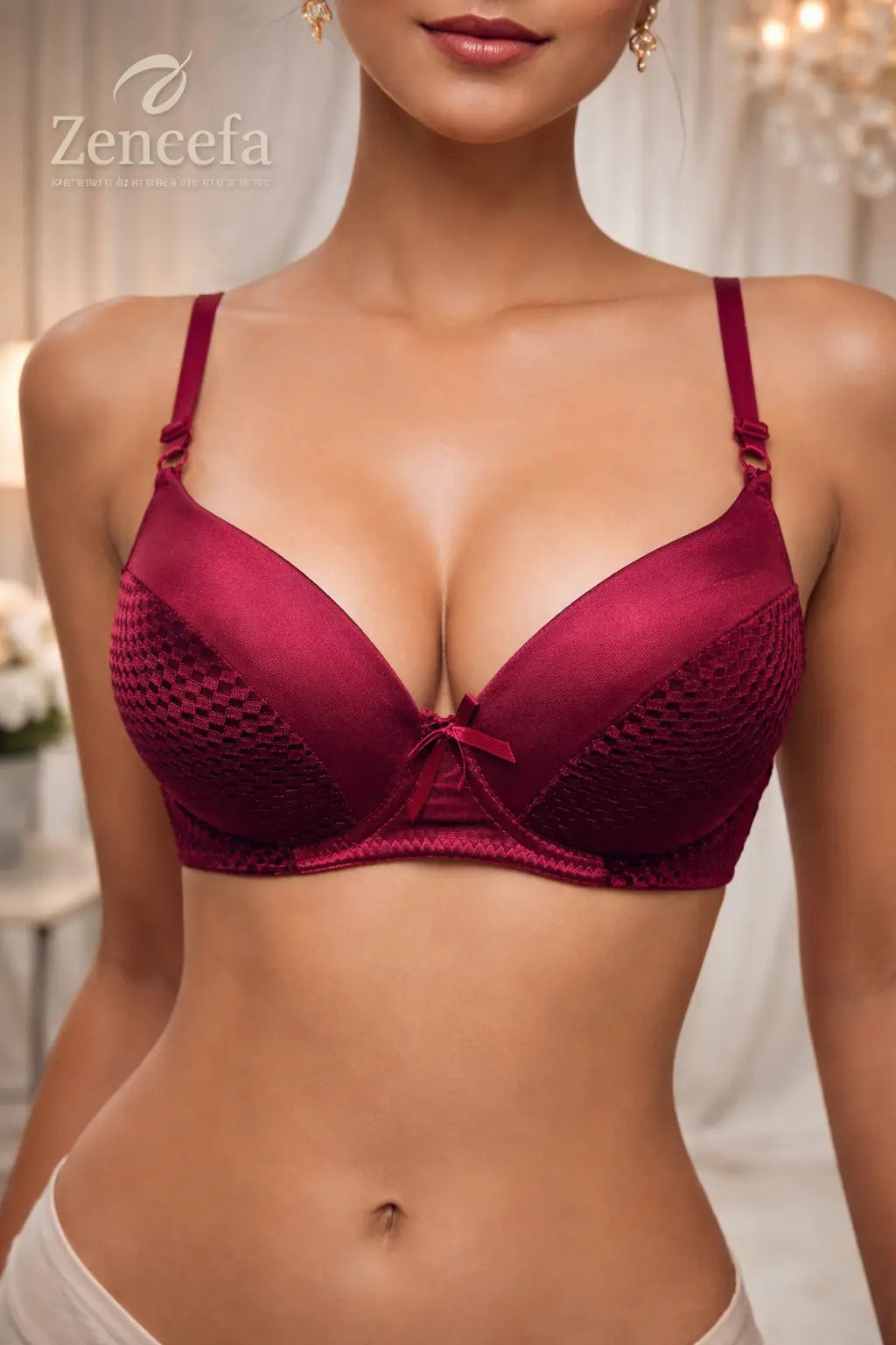 Zeneefa Velvet Push-Up Bra | C Cup | Luxury Comfort