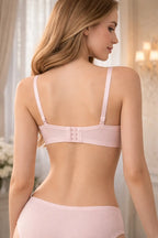 Zeneefa Cotton Half Cup Bra | B Cup |  Soft Ring Comfort