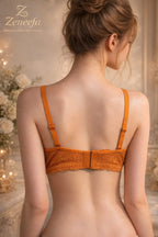 Zeneefa Net Half-Cup Underwire Bra for Women | B-Cup Support, Elegant Fit  – Where Comfort Meets Grace
