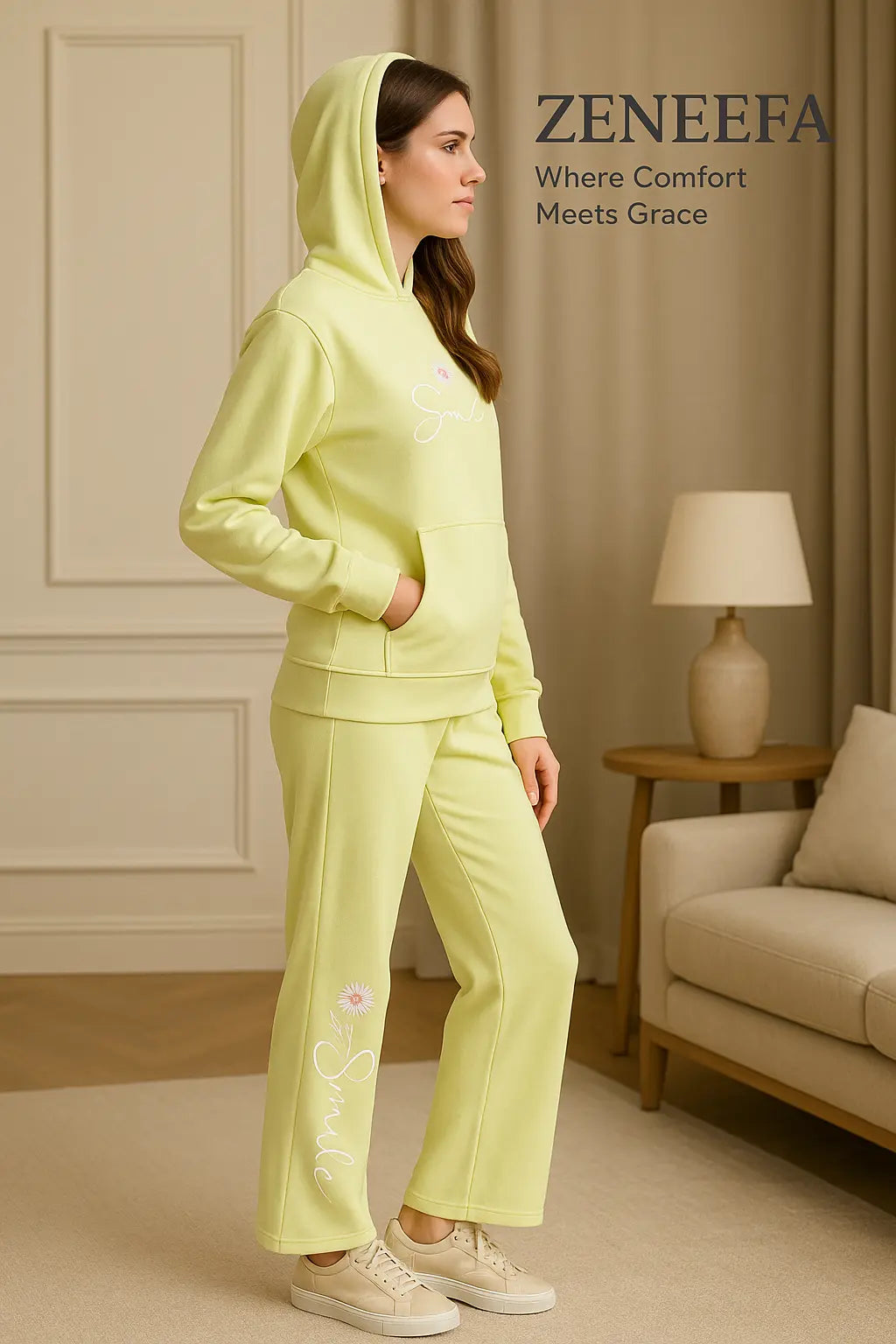 Women’s “Smile” Hoodie Set –  Two-Piece Outfit | Zeneefa