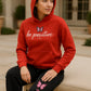 Women’s “Be Positive” Hoodie Set – Red & Black Two-Piece Outfit | Zeneefa