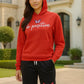 Women’s “Be Positive” Hoodie Set – Red & Black Two-Piece Outfit | Zeneefa