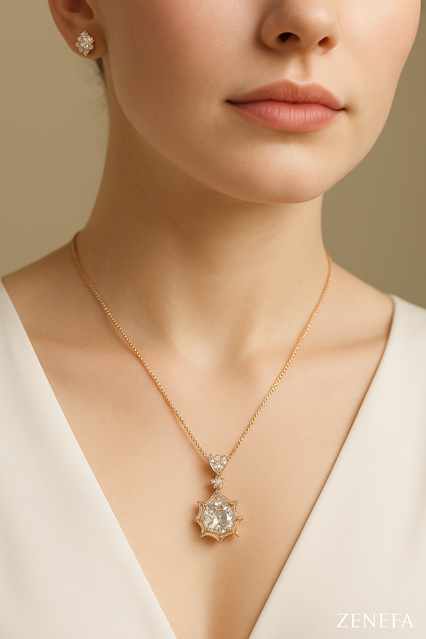 Zeneefa Crystal Bloom Jewelry Set