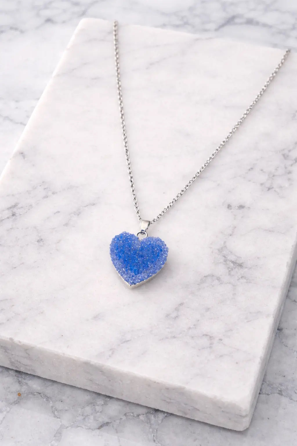 Zeneefa Heart-Shaped Crystal Pendant Necklace for Women | Elegant Gift Jewelry
