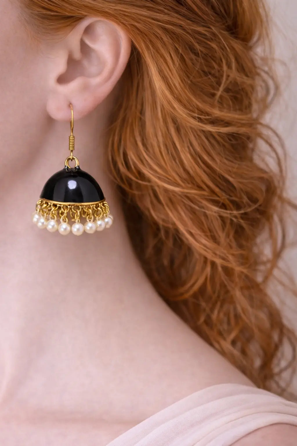 Zeneefa Colorful Pearl Jhumka Earrings – Elegant Festive & Casual Wear Jewelry for Women