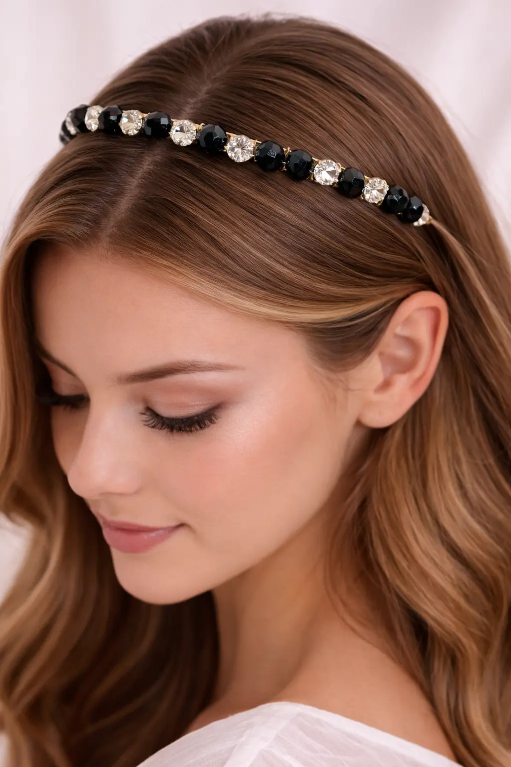 Zeneefa Luxury Crystal Hair Band for Women – Elegant Party & Bridal Headpiece