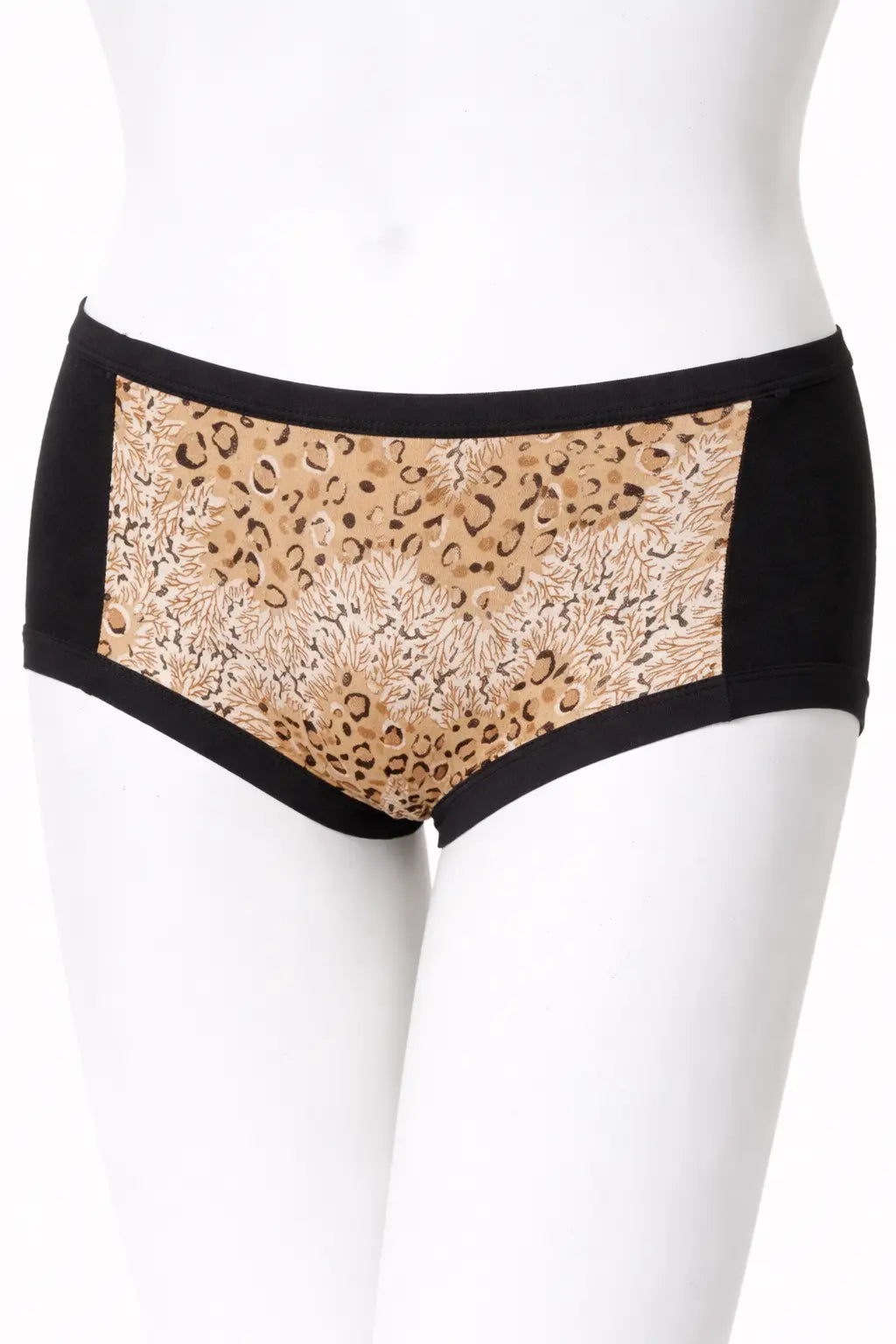 Zeneefa Tiger Print Cotton Panty – Soft Breathable Mid-Waist Comfortable Printed Inner-wear for Women