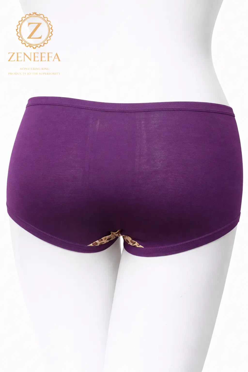 Zeneefa Tiger Print Cotton Panty – Soft Breathable Mid-Waist Comfortable Printed Inner-wear for Women