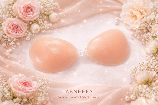 Zeneefa Strapless Adhesive Bra – Invisible Support & Seamless Fit (Skin)