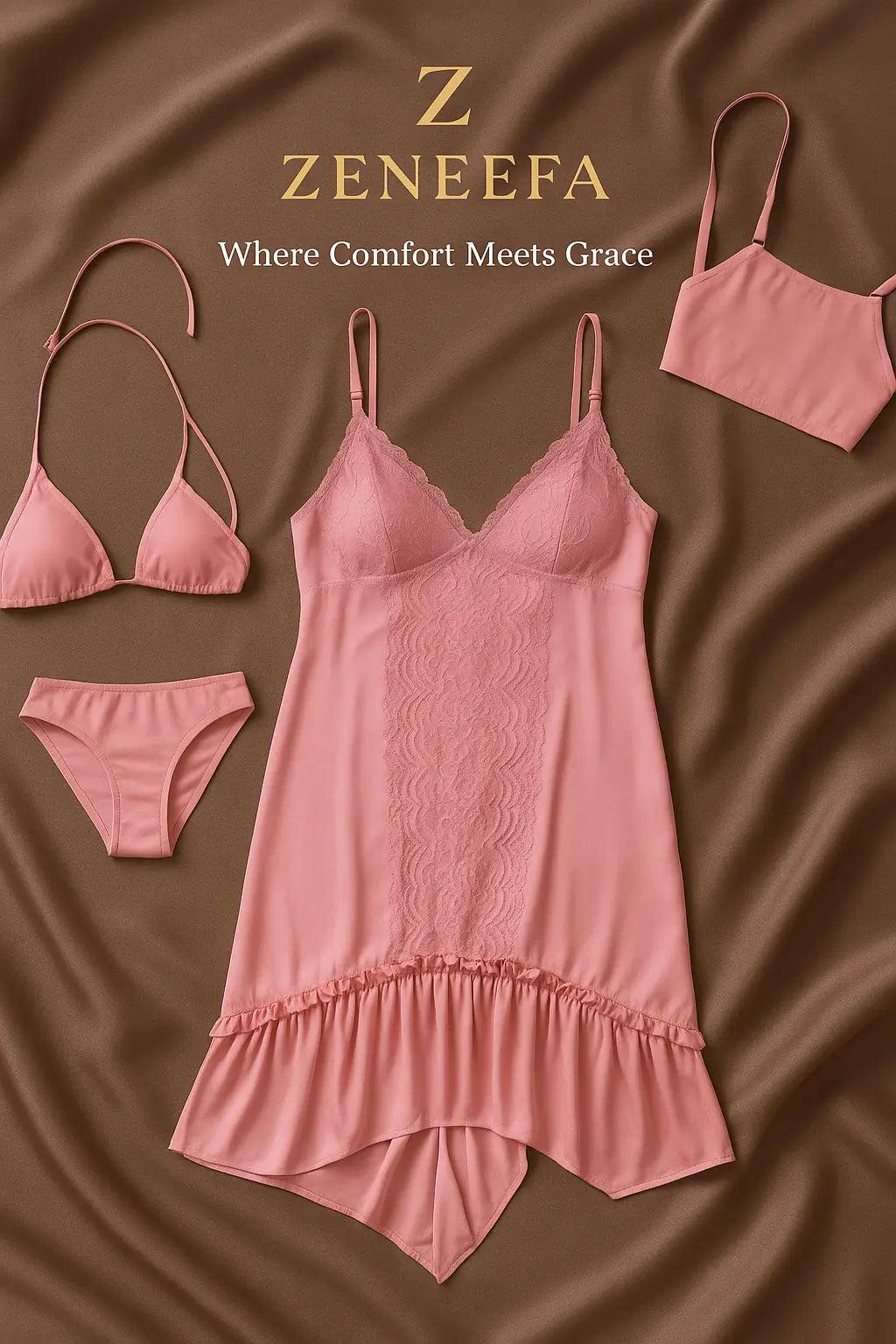 3-Piece Nighty Set – Zeneefa