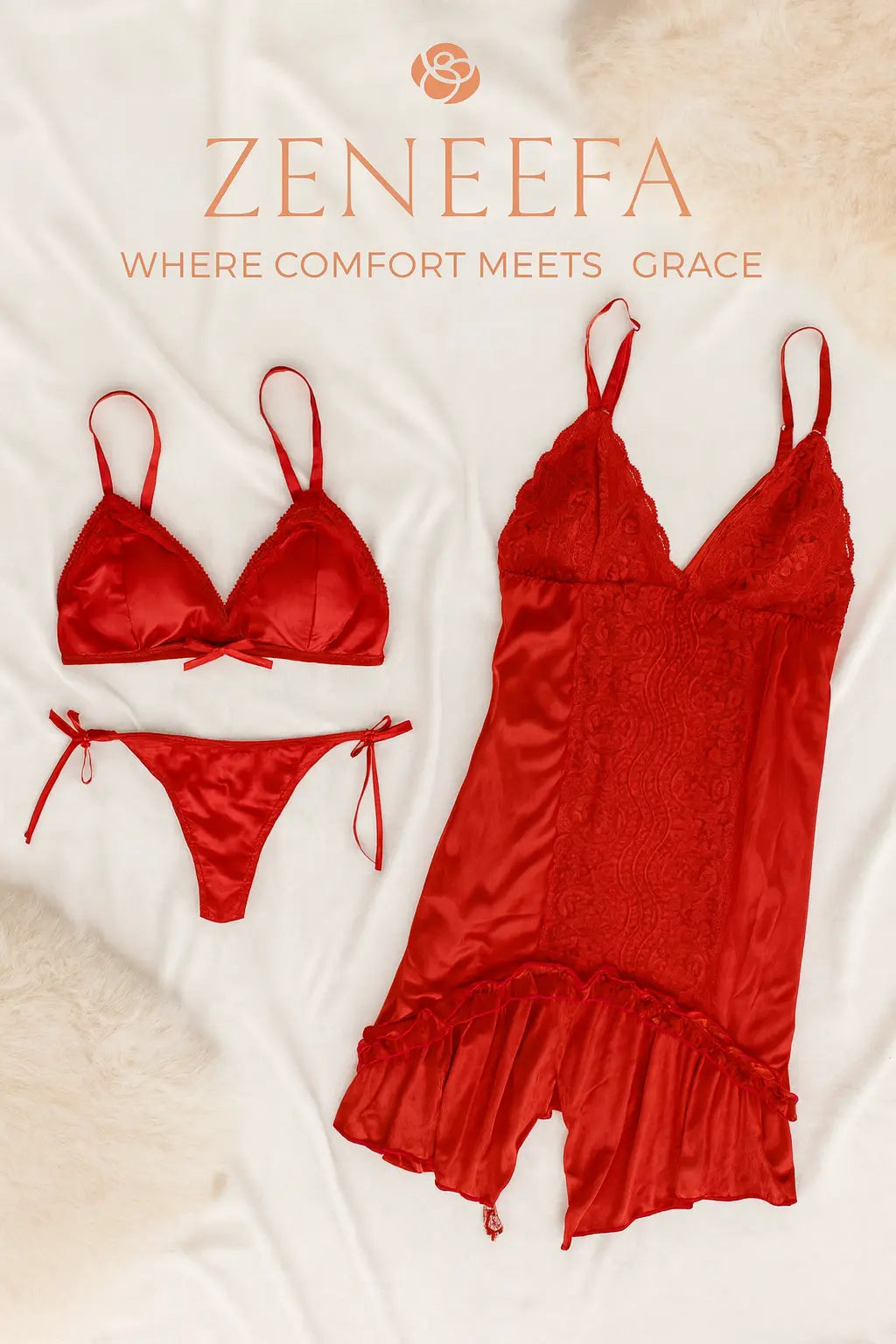 3-Piece Nighty Set – Zeneefa