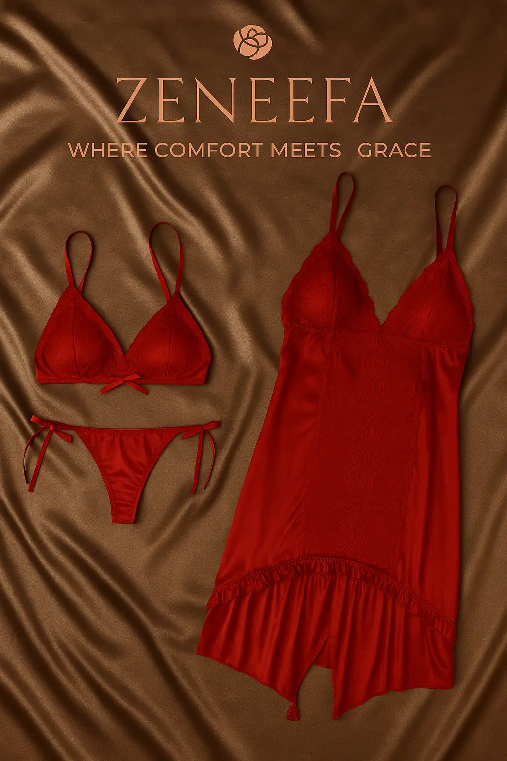 3-Piece Nighty Set – Zeneefa
