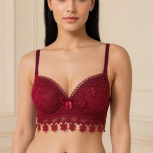 Zeneefa Elegant Floral Lace Bra