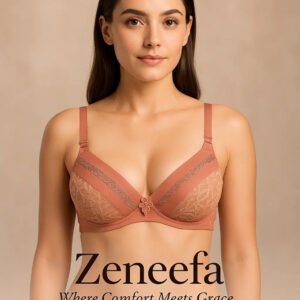 Zeneefa Elegant Embellished Contour Bra – Lightweight Daily Lift for A-Cup Women