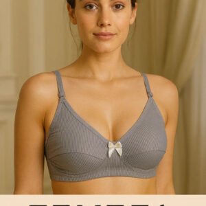 Zeneefa Soft Rib Comfort Bra for Women – Wire-Free Everyday Elegance | Where Comfort Meets Grace