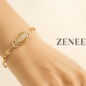 Zeneefa Elegant Gold Marquise Crystal Bracelet – Premium Women’s Luxury Jewelry