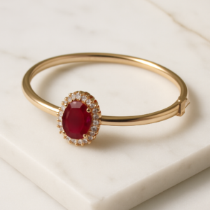 Zeneefa Royal Ruby Oval Bracelet