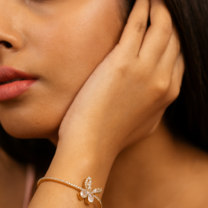 Zeneefa Crystal Floral Bracelet – Premium Women’s Luxury Jewellery