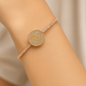 Zeneefa Crystal Signature Emblem Bracelet