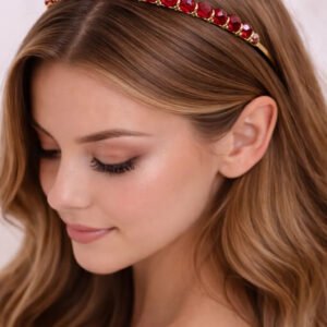 Zeneefa Luxury Crystal Hair Band for Women – Elegant Party & Bridal Headpiece