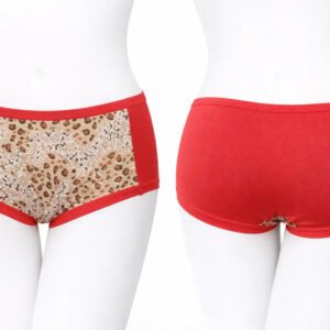 Zeneefa Tiger Print Cotton Panty – Soft Breathable Mid-Waist Comfortable Printed Inner-wear for Women